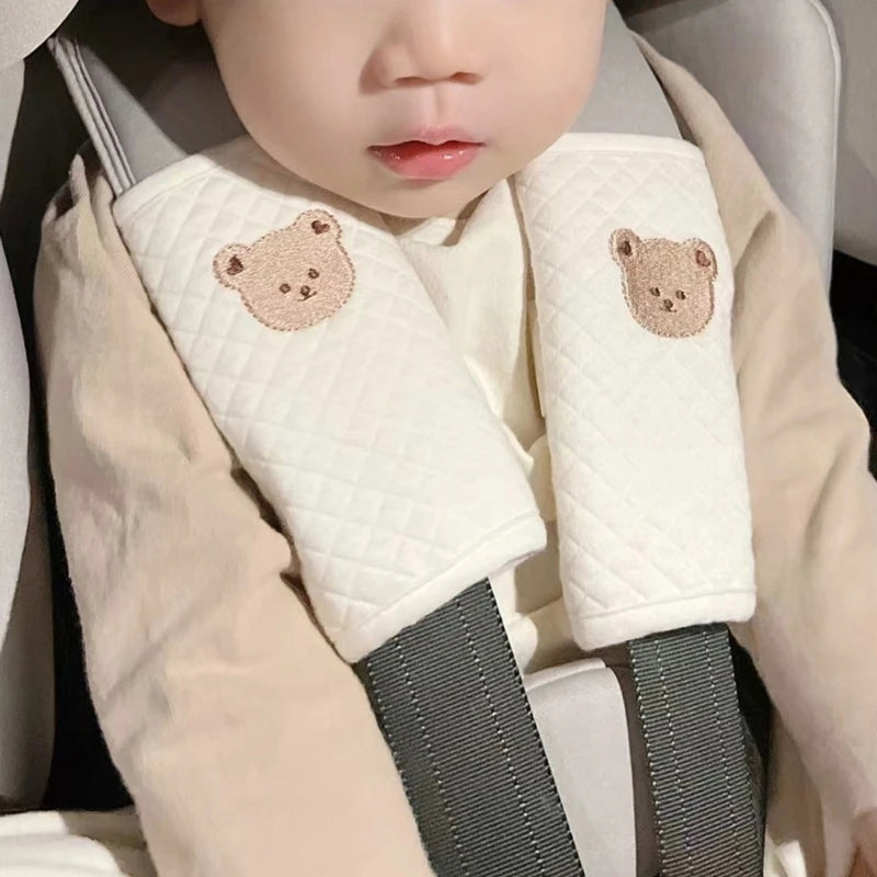 Baby Stroller Armrest Cover Protector Universal Stroller Handlebar Sleeve Cover Seat Belt Shoulder Cover Stroller Burp Cloths