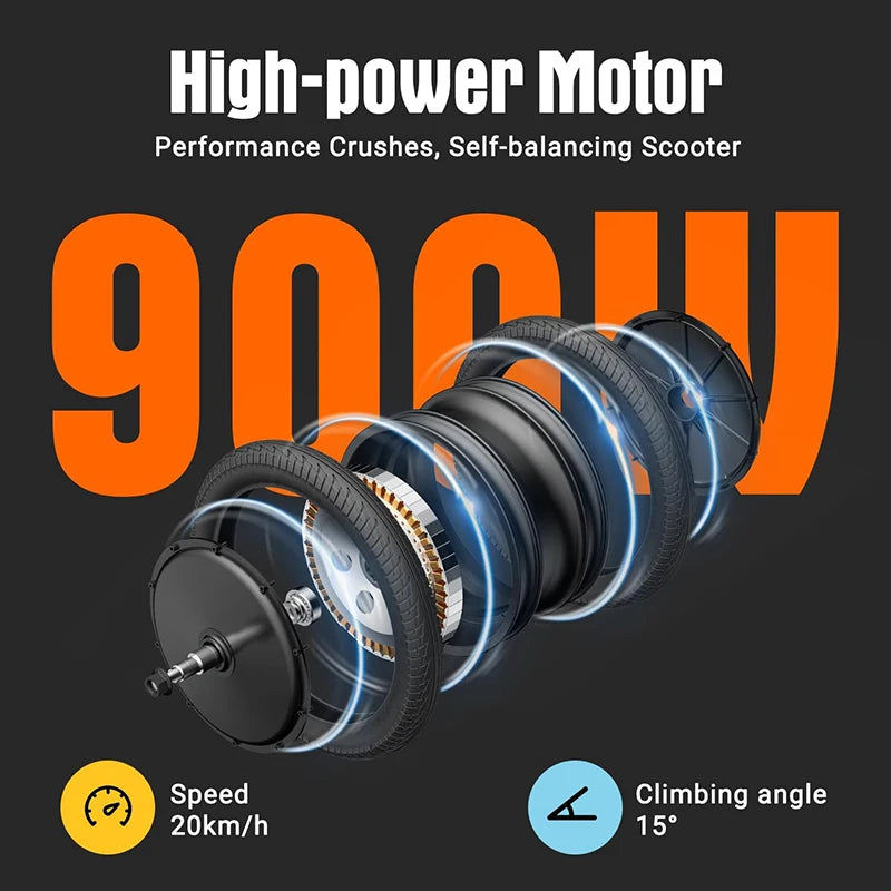 Original INMOTION E20 Electric Unicycle Motor 900W Battery 54.6V Top Speed 20km/h Range 30km Bluetooth Speaker 14inch EUC Wheel