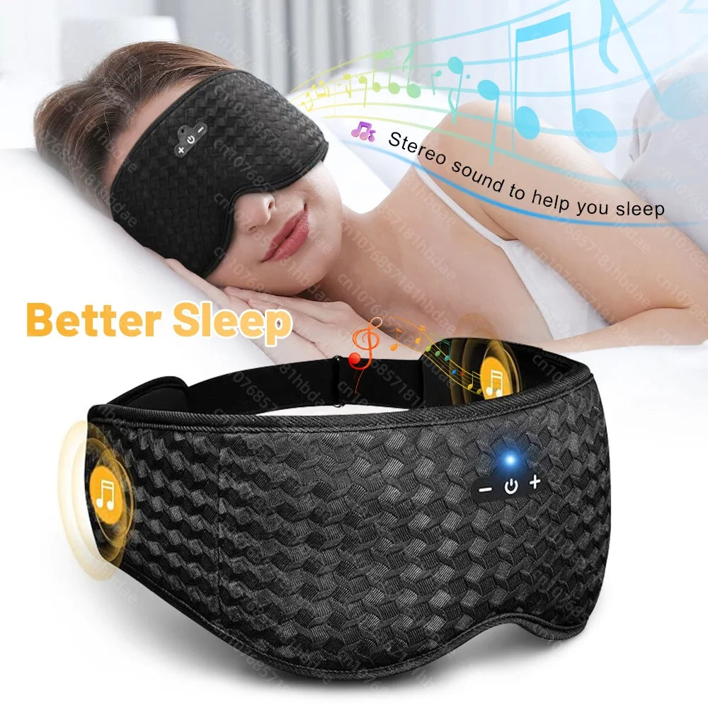 3D Eye Mask Music Play Sleeping Headphones with Built-In Hd Speaker Mask for Sleep Headphones Bluetooth breathable Eye Shield