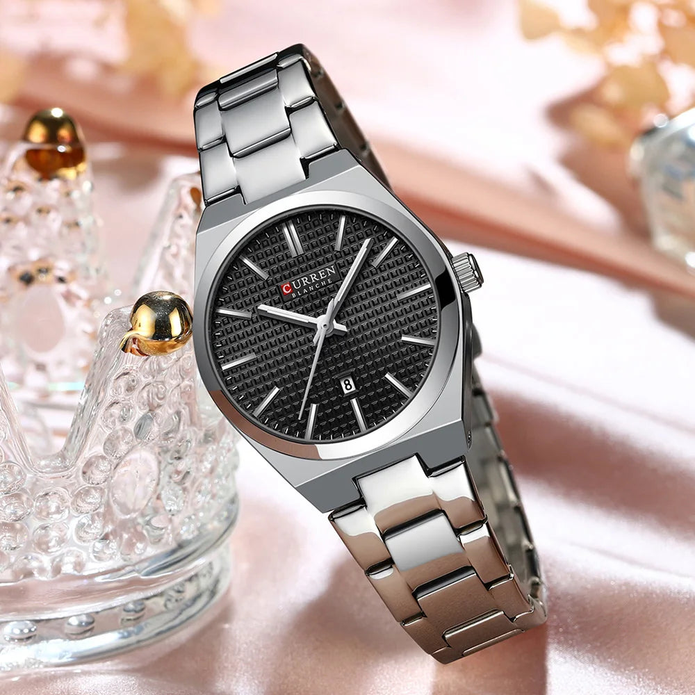 Curren 8439L Women Watch Casual Quartz 3-Hand Wristwatches Casual Luxury Waterproof Date Gifts For Girls