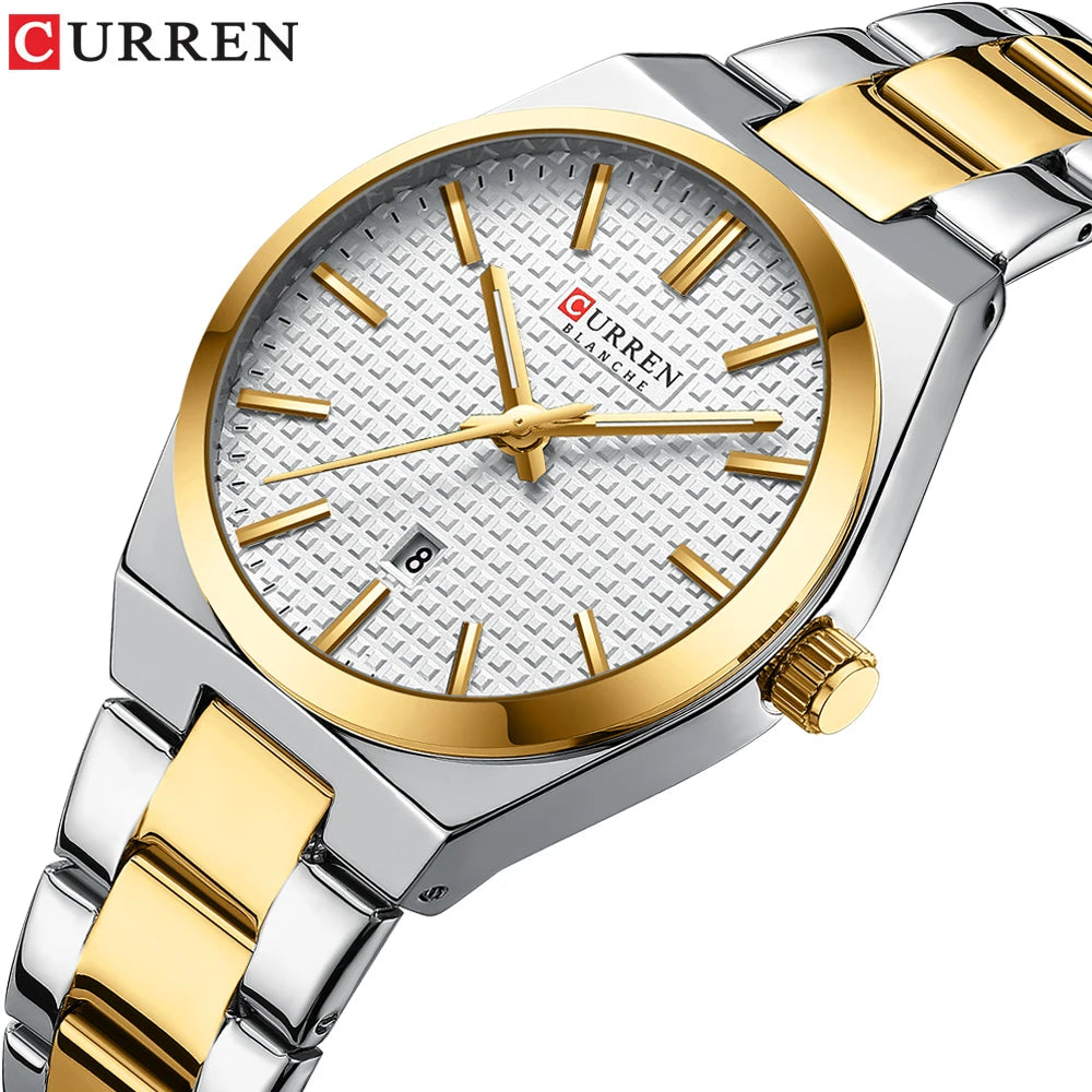 Curren 8439L Women Watch Casual Quartz 3-Hand Wristwatches Casual Luxury Waterproof Date Gifts For Girls