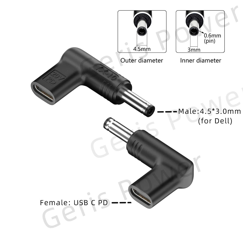 100W USB Type C PD Laptop Power Bank to Laptop Charger Converter for Asus Lenovo Hp Dell Samsung Dc Power Adapter Connector
