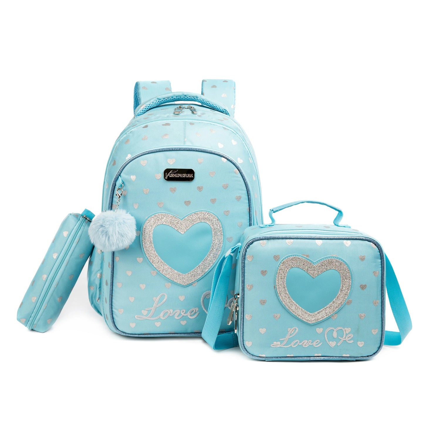 School Backpacks for Girls Backpack with Lunch Bag Pencil Case Elementary Primary Backpack for Teen Girls