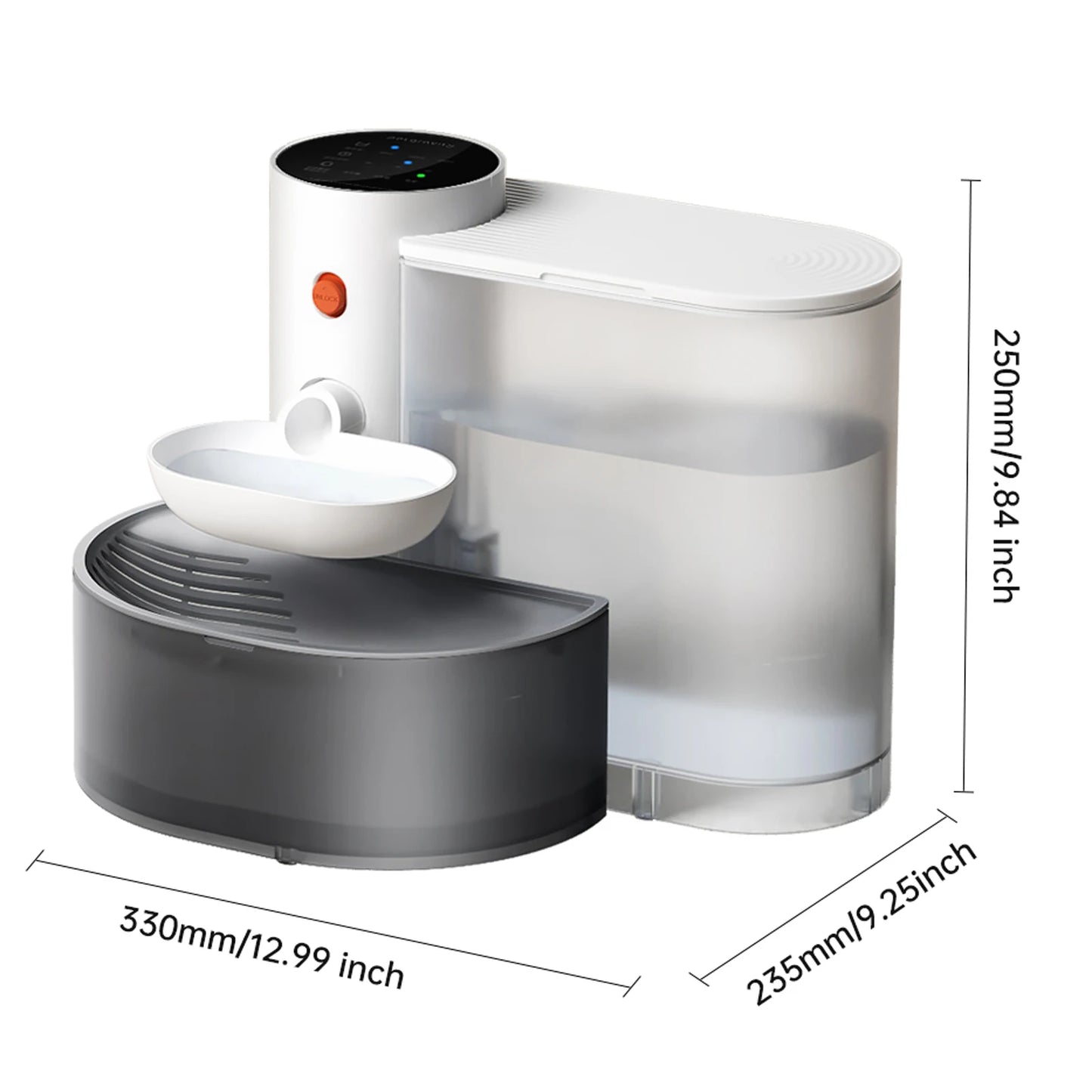 Smart Pet Water Fountain 3L/100oz Automatic Cat Water Fountain No Filter Pet Drinking Dispenser for Cats and Small Dogs