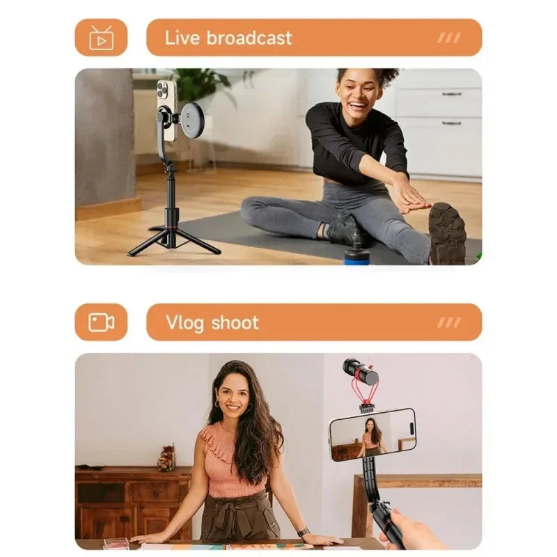 Magnetic Selfie Stick Tripod For Mobile Phone Video Recording Phone Tripod Stand Holder With Bluetooth Remote Phone Photography