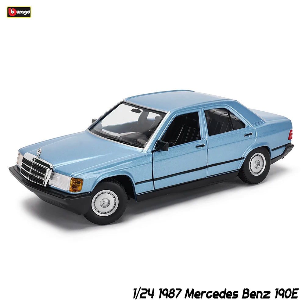 Bburago 1:24 1987 Mercedes Benz 190E alloy racing car Alloy Luxury Vehicle Diecast Cars Model Toy Collection Gift