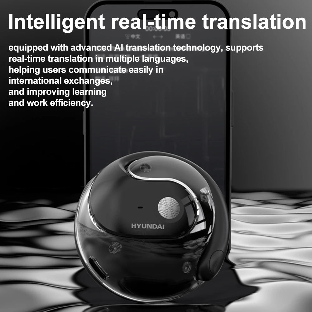 Language Translator Headphones Bluetooth-Compatible 5.4 Ear Hanging Headphone Wireless Open-Ear Headphones for Professionals