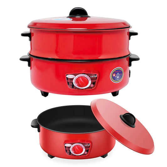 2.4L/4L Red Multicooker Single Layer Electric Pot 1-2 People Household Non-stick Pan Hot Pot Rice Cooker Cooking Appliances