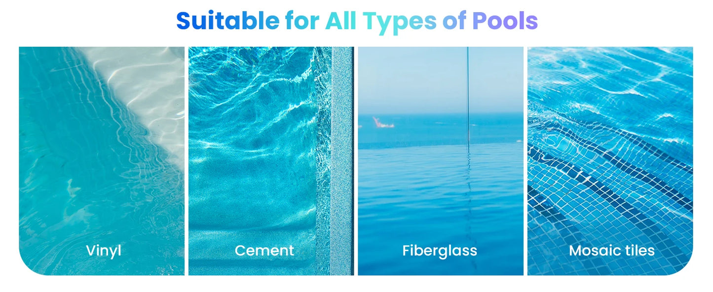 Cordless Robotic Pool Cleaner, Pool Vacuum for Inground Pools with 4 Motors, Wall & Waterline Cleaning, 300min Battery Life