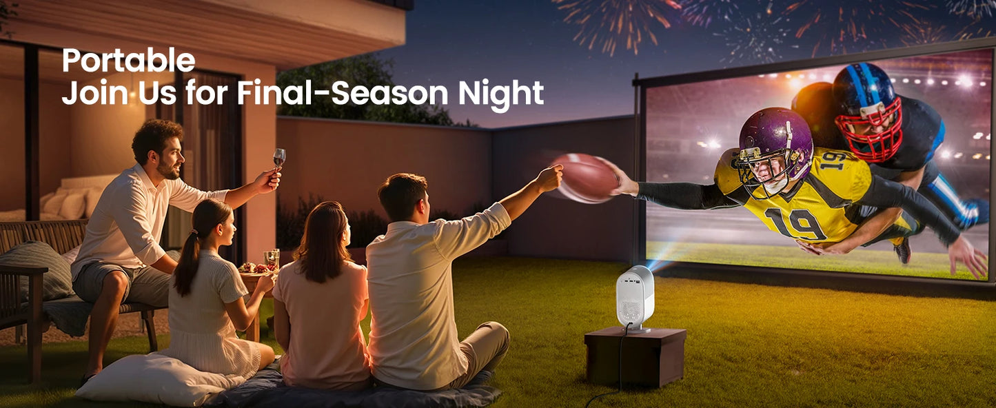 Wimius 1080P Projector 4K Home Theater 1000ANSI Dolby Audio with WiFi6 20W Speakers Movie Proyector Portable Outdoor Projectors