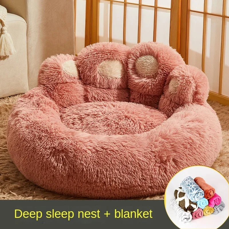 Plush Kennel Dog Mat Warm Winter Sleeping Pad for Large Dogs Dog Crate Pad for Deep Sleeping, Pet Supplies Winter Pet Nest