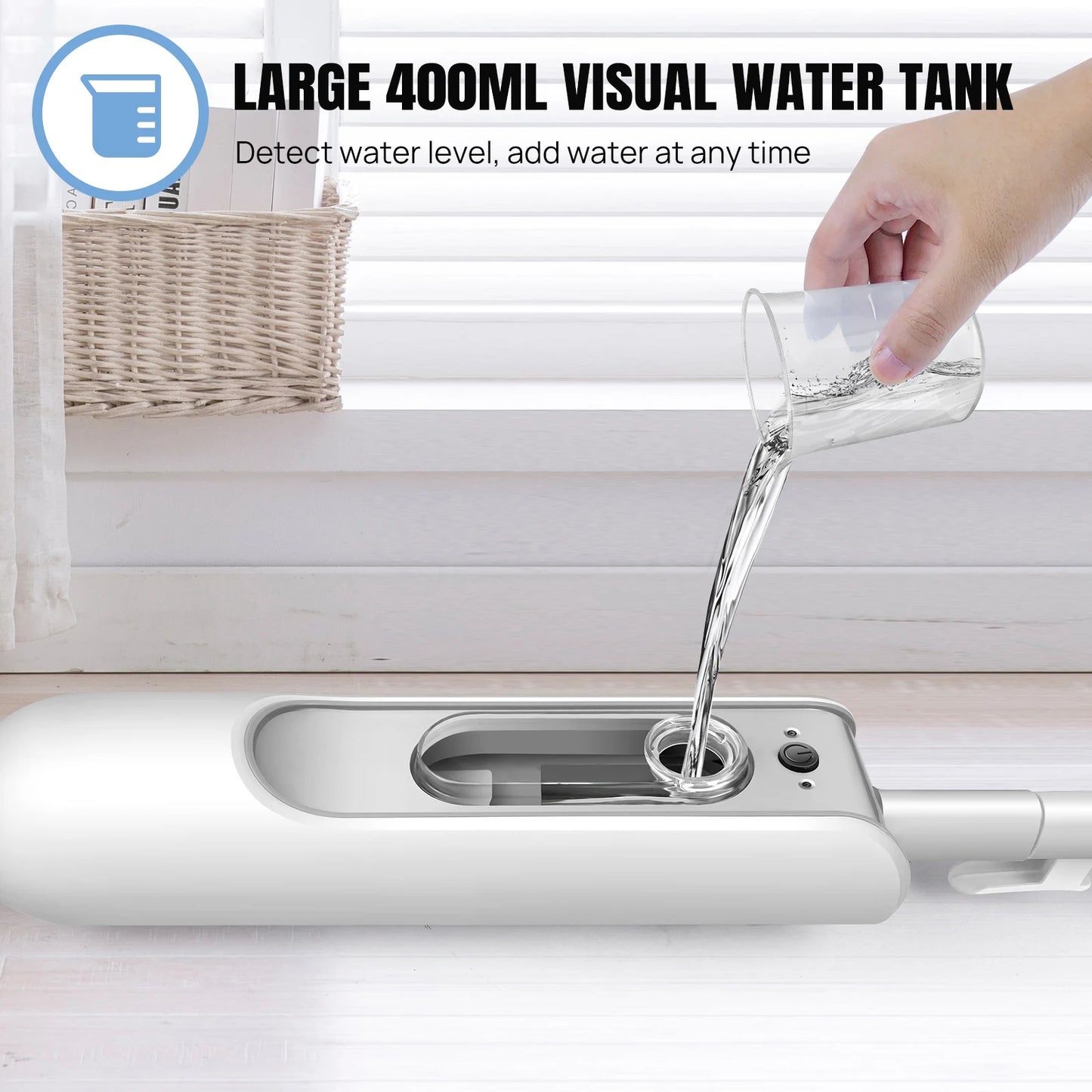 Steam Mop&Detachable Steam Cleaner,1500W Powerful Floor Steamer,Removes up to99.9%of Bacteria andViruses,for Carpet Clean,400ml - Merit Sell