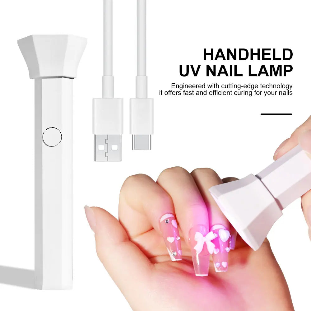 Portable Nail UV LED Lamp And LED Light Support Base Rechargeable for Nails Gel Polish Drying UV Lamp for Nails Art Desk Stand
