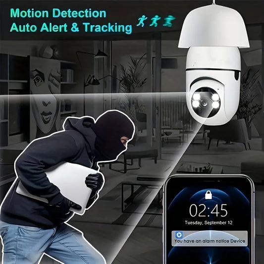 Ease Life App 1080P 2.4G E27 Light Bulb Security Camera Indoor Outdoor Wireless WiFi Camera Color Night Vision Motion Detection - Merit Sell