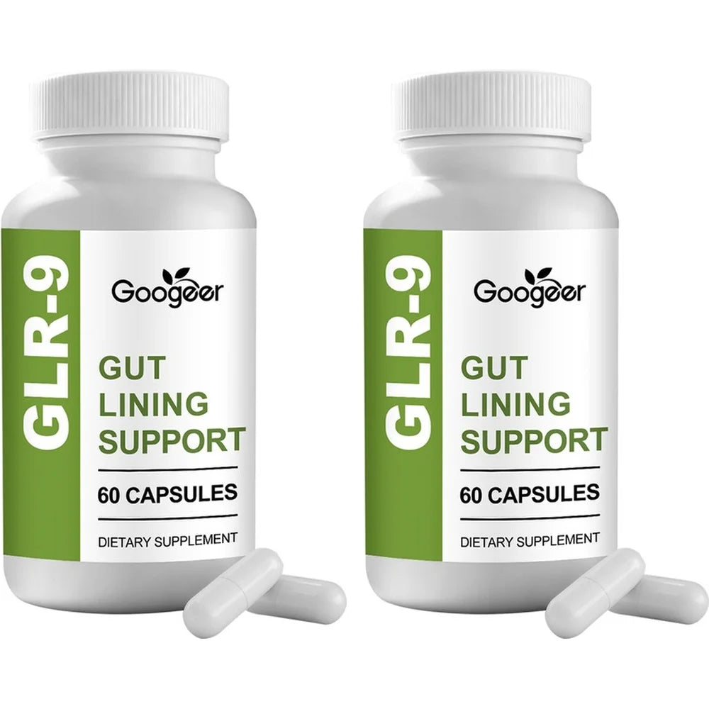 Googeer Gut Lining Support Capsules with Apple Cider Vinegar Powder, Inulin Fiber, Enzyme Blend and Probiotics 60 Capsules