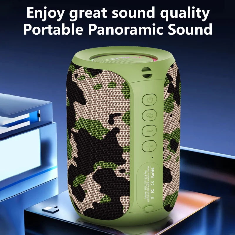 Zealot S32 Pro 15W Wireless Speakers, Featuring Wireless Connectivity,a 3600Mah Battery for 12 Hours of Loud Stereo Playtime.