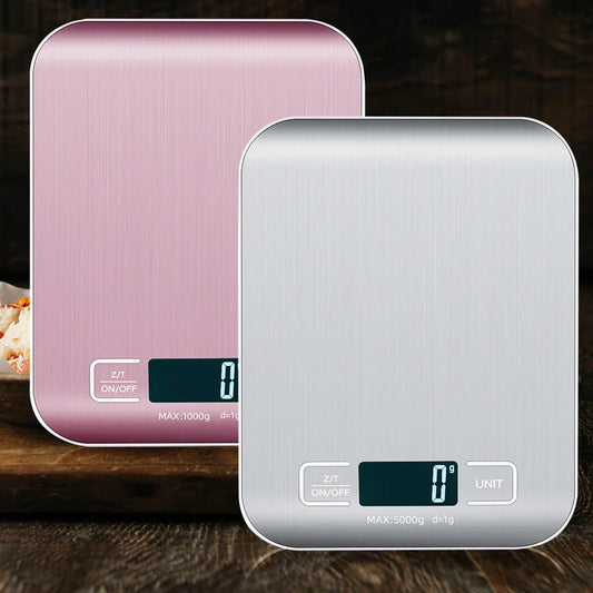 5kg/10kg Digital Kitchen Scale LCD Display Stainless Steel Electronic Scales Home Jewelry Food Snacks Weighing Baking Tools - Merit Sell