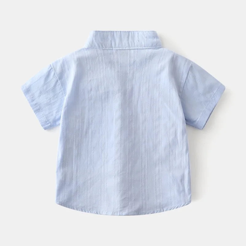 Cute Bear Toddler Boys Shirts Quality Elegant Kids Tops Summer Children's Clothes