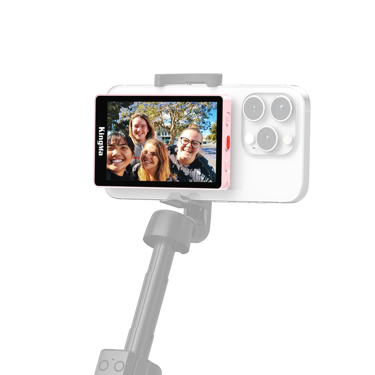 Magnetic Phone Vlog Selfie Monitor Screen, Using Phone Rear Camera for iPhone16 pro max 15 14 13 Selfie Vlog Live Stream TikTo
