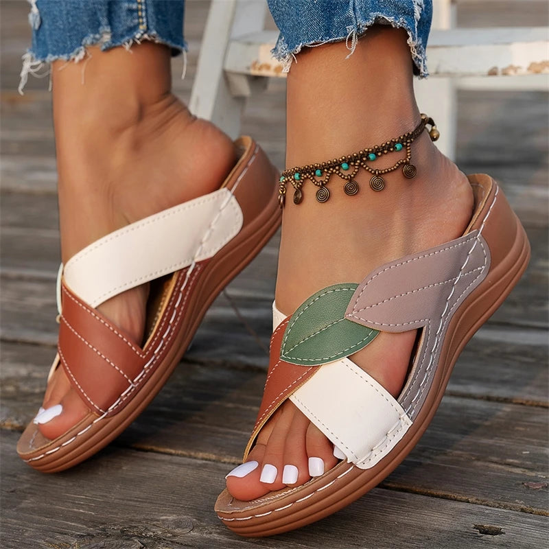 Summer Sandals Women Shoes Wedge Ladies Shoes Huaraches Women's Sandals Slide Casual Retro Zapatos De Mujer Female Footwear