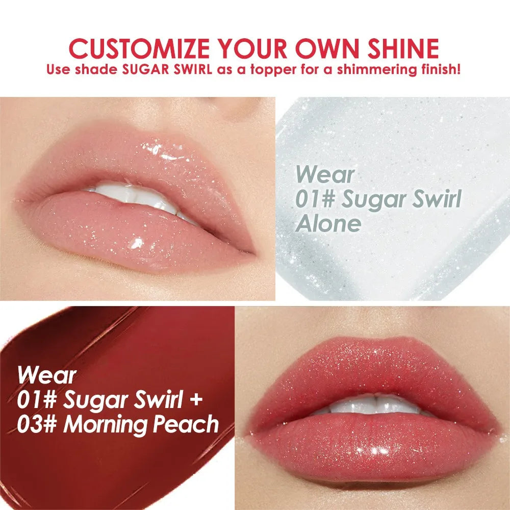 Long-lasting Moisturizing Solid Lip Jelly Red Tinted Lip & Cheek Jam Lip Balm Smooth Gloss Jelly LipGloss Water Light Lipsticks