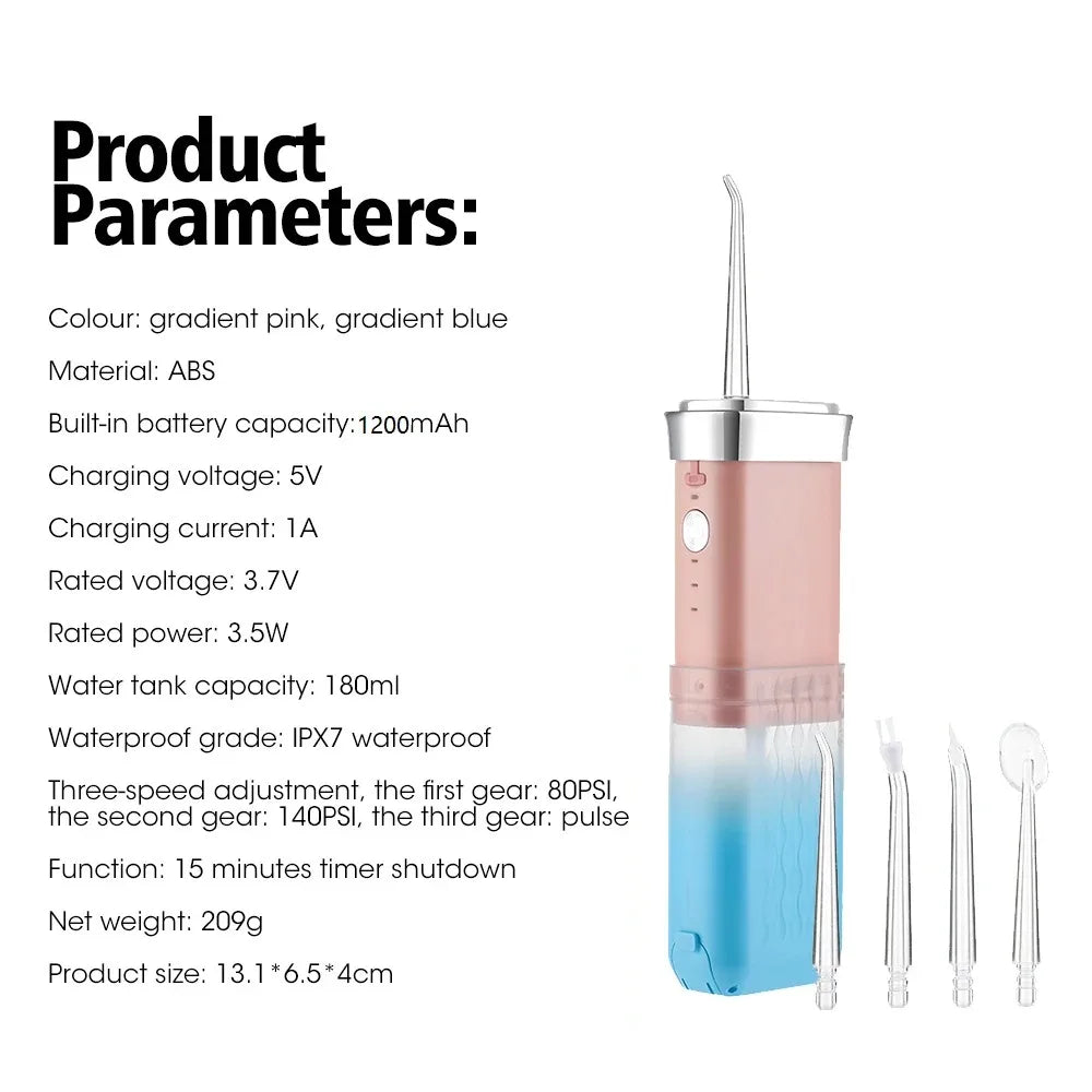 Portable Oral Irrigator Ultrasonic Calculus Remover Electric Teeth Whitening Dental Scaler Plaque Stains Tartar Home Oral Care