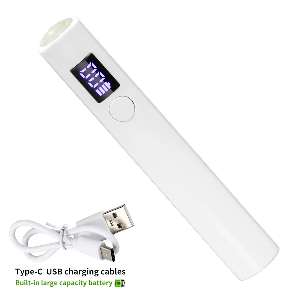Portable Nail UV LED Lamp And LED Light Support Base Rechargeable for Nails Gel Polish Drying UV Lamp for Nails Art Desk Stand
