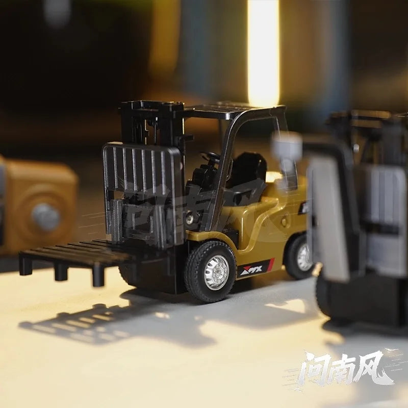 Ask Nanfeng 1:64 Bluetooth Mini Alloy Forklift Remote Control Engineering Vehicle Can be Controlled by Mobile Phone Car Children