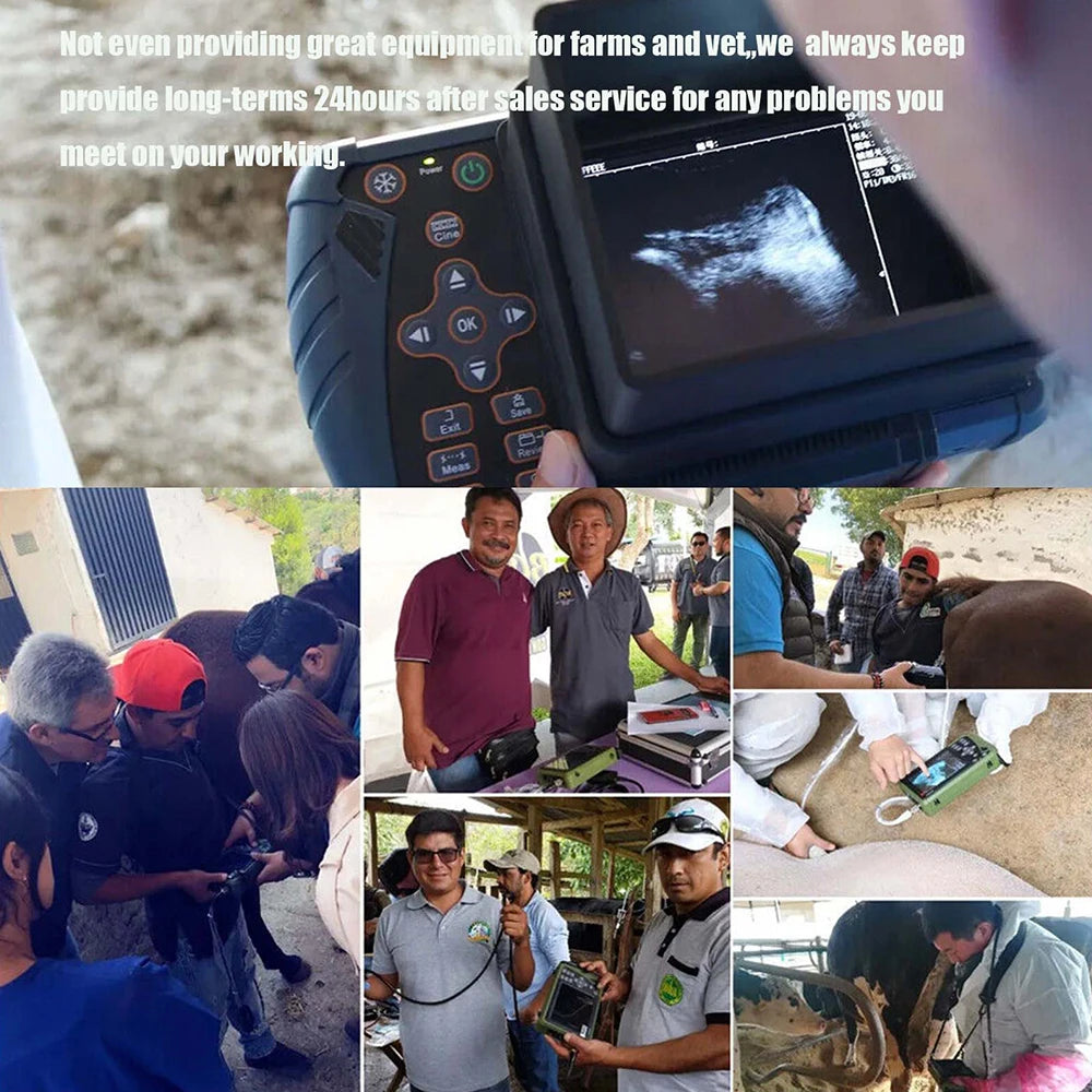 Portable Veterinary Ultrasound Scanner, Handheld Vet Pregnancy Machine for Pig Sheep Dog Cat, 3.5MHz Probe Waterproof
