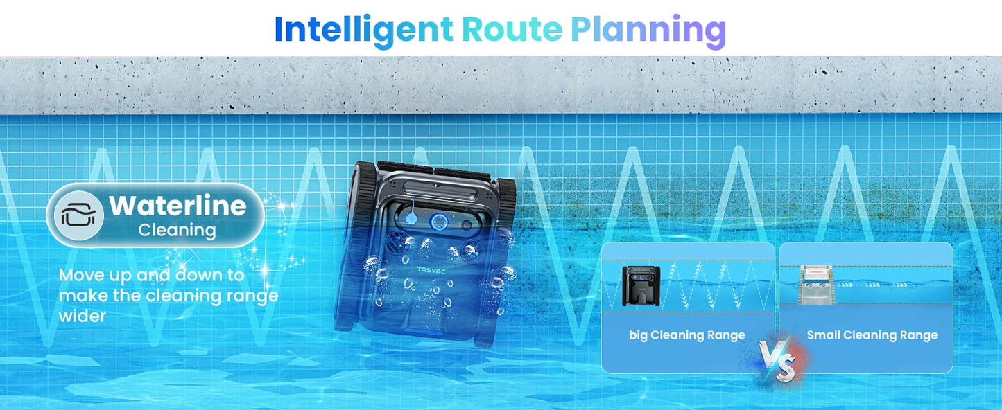 Cordless Robotic Pool Cleaner, Pool Vacuum for Inground Pools with 4 Motors, Wall & Waterline Cleaning, 300min Battery Life