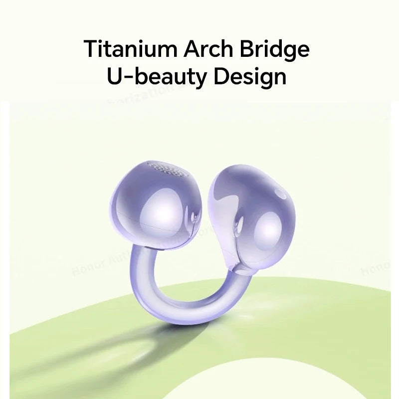 HONOR Choice LCHSE Ear Clip Earphone ENC Wireless Earbuds Bluetooth 5.3 Dual-Connection Open Ear Headphone 36 Hours Battery