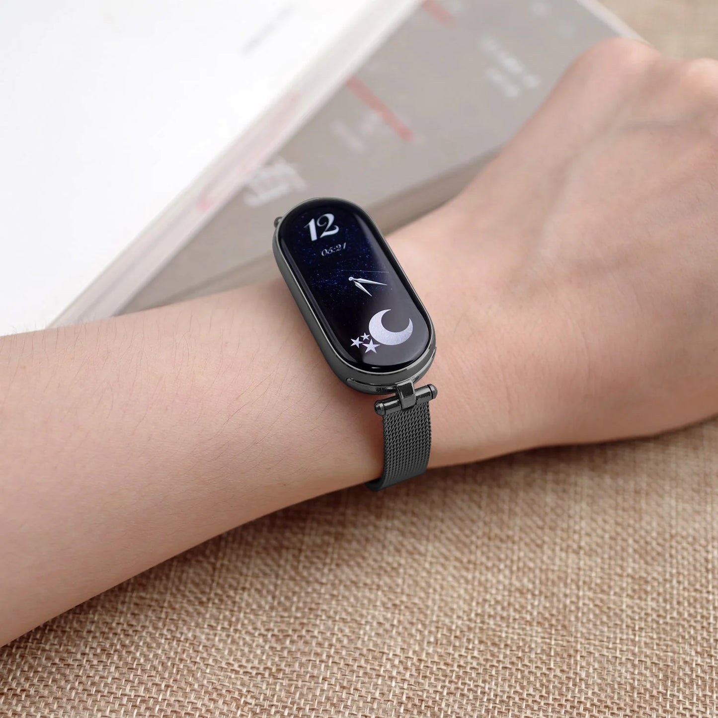 Strap for Mi Band 9 8 10 Bracelet for Xiaomi Smart Band 8 7 5 6 4 3 NFC Global Version Women Girls Metal Watch Band Wristband