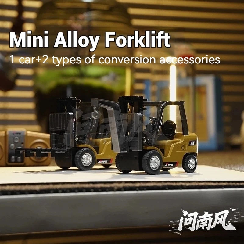 Ask Nanfeng 1:64 Bluetooth Mini Alloy Forklift Remote Control Engineering Vehicle Can be Controlled by Mobile Phone Car Children