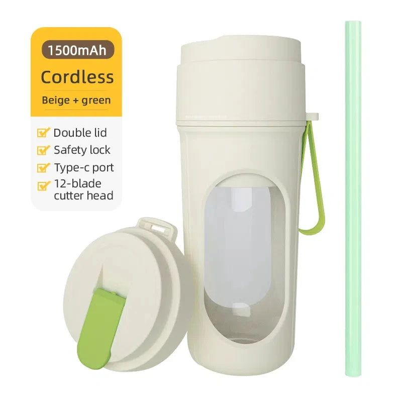 Portable Blender Bottle Electric 6 Blades Multifunction Juice Blender Fresh Juice Smoothie Blender Ice CrushCup Food Processor - Merit Sell