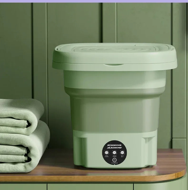 8L Portable Folding Washing Machine Bucket for Clothes Socks Underwear Cleaning Washer Portable Small Travel Washing Machine