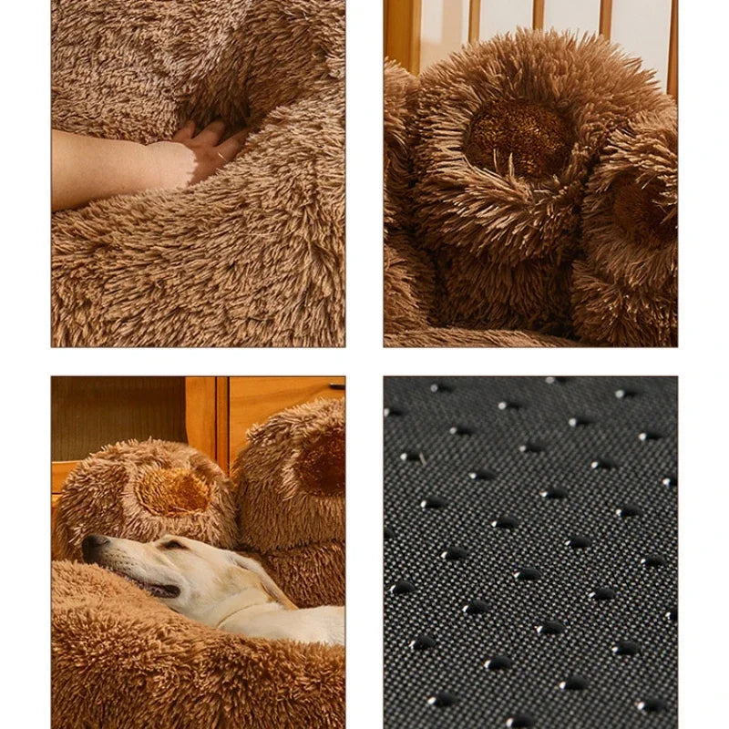 Plush Kennel Dog Mat Warm Winter Sleeping Pad for Large Dogs Dog Crate Pad for Deep Sleeping, Pet Supplies Winter Pet Nest