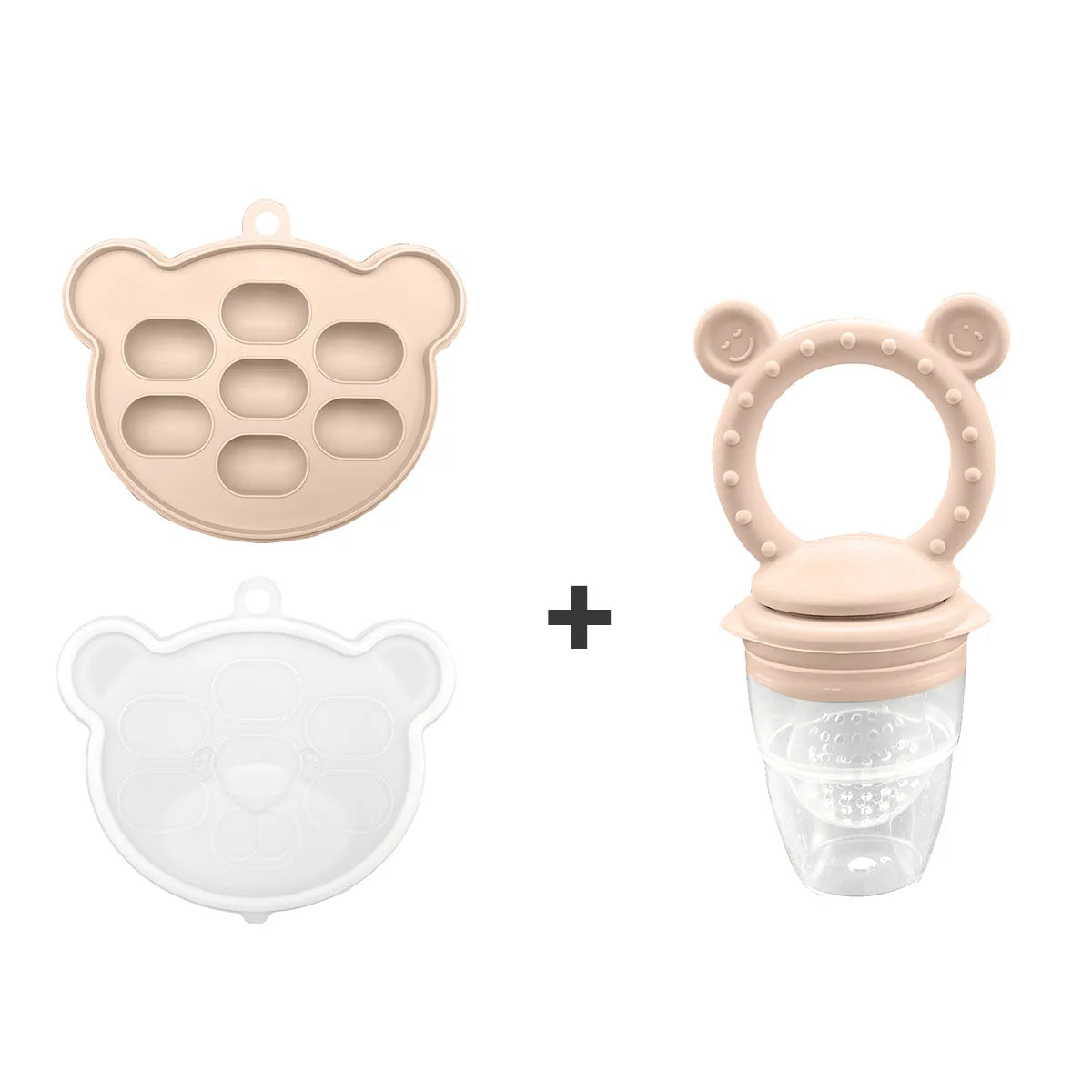 Baby Koala Fruit Feeder Set Food Supplement Feeder BPA Free Silicone Nursing Feeding Freezer Tray Tableware Fresh Food Feeder