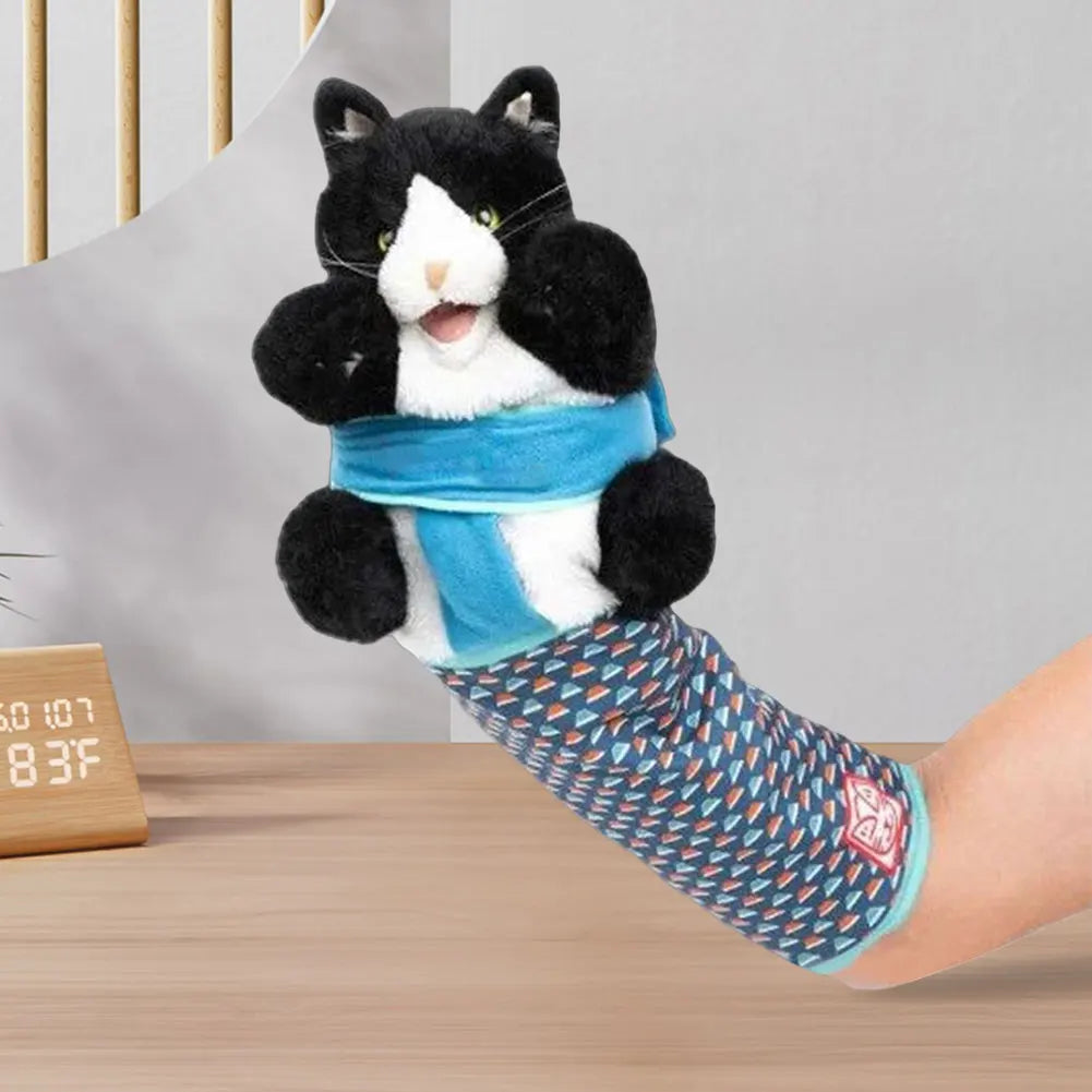 Cat Puppet Wrestler Wrestling Glove With Sturdy Padding Soft Plush Cat Wrestle Toy Animal Hand Glove Interactive Play Cat Toys