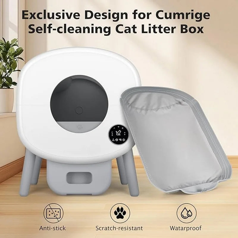 Automatic Cat Litter Box Accessories Soft Fabric Mat Collecting Feces Bottom Capsule Cat Toilet Litter Box