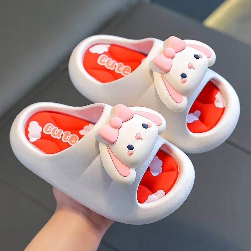 Summer Children Slippers Cartoon Indoor Anti Slip Boys Bathroom Slippers 2-10 Years Old Cute Soft Soled Girls Slippers