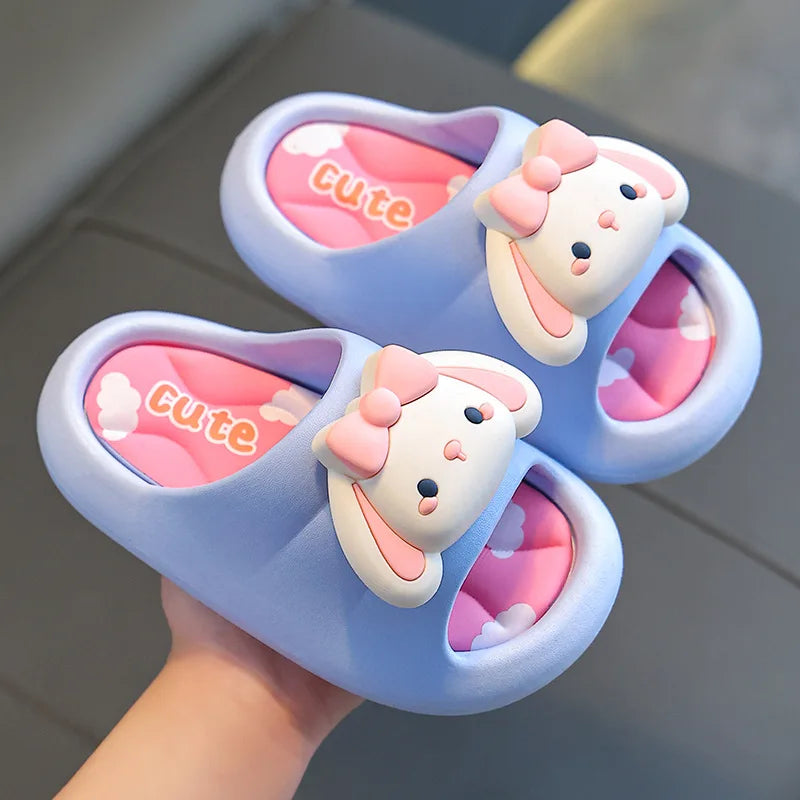 Summer Children Slippers Cartoon Indoor Anti Slip Boys Bathroom Slippers 2-10 Years Old Cute Soft Soled Girls Slippers