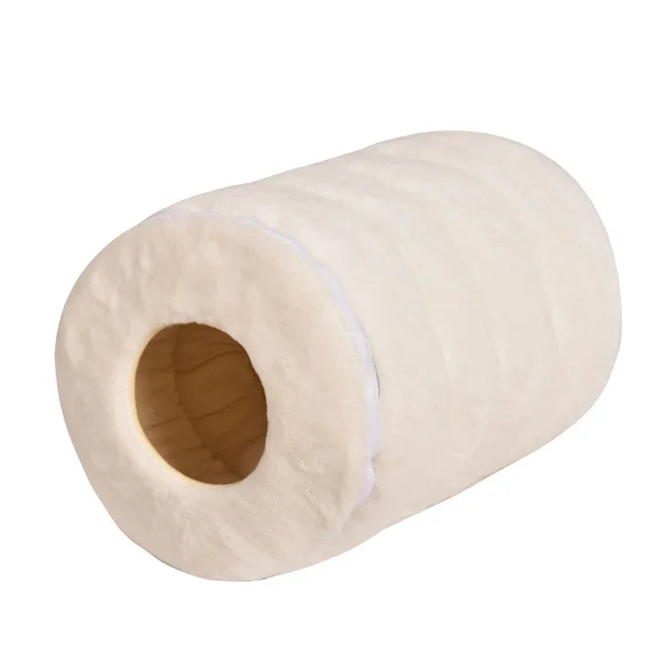 Pet Nest Cocoon Shape Closed Cat Nest Small Dog Bed Plush Soft Puppy Cats Cave Winter Warm Sleeping Bed Removable Cover Supplies