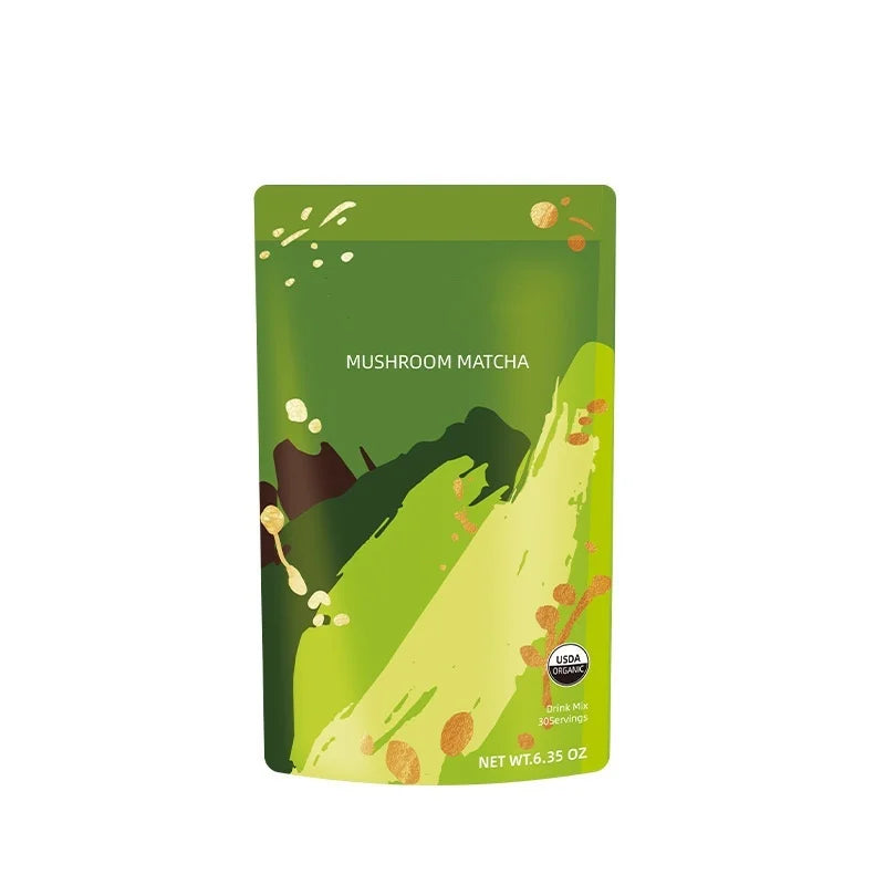 Organic Mushroom Matcha & Coffee, 2000mg Adaptogenic Blends, USDA Certified, Made in USA for Energy & Focus