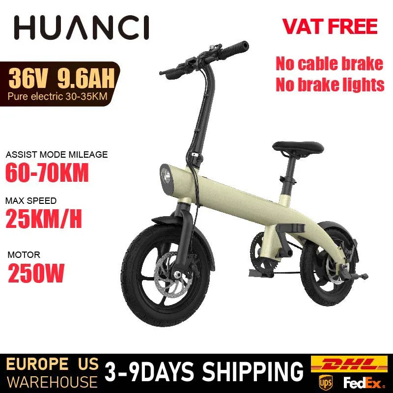 HX H2 Adult Ebike Electric Bike Folding 250w 36V 9.6AH 14 inch Electric Bicycle City Mini Cycling Bike