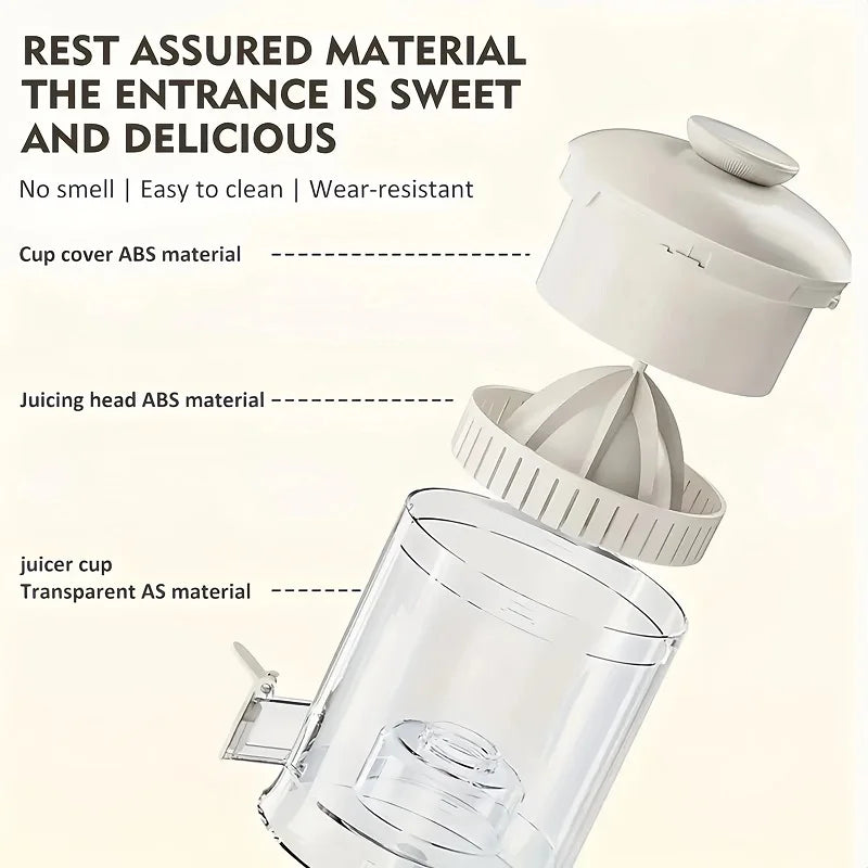 Home Travel 1500mAh Rechargeable Juicer For Lemon Orange Citrus 45W Wireless Blender Automatic Separation Raw Electric Juicer