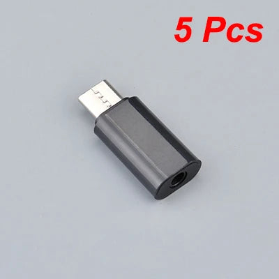 1-5PCS USB Type-C To 3.5mm Headphone Adapter 3 5 Mm Jack Adapter USB-C OTG for Huawei Honor Redmi Xiaomi 3 5 AUX Cable Adapter