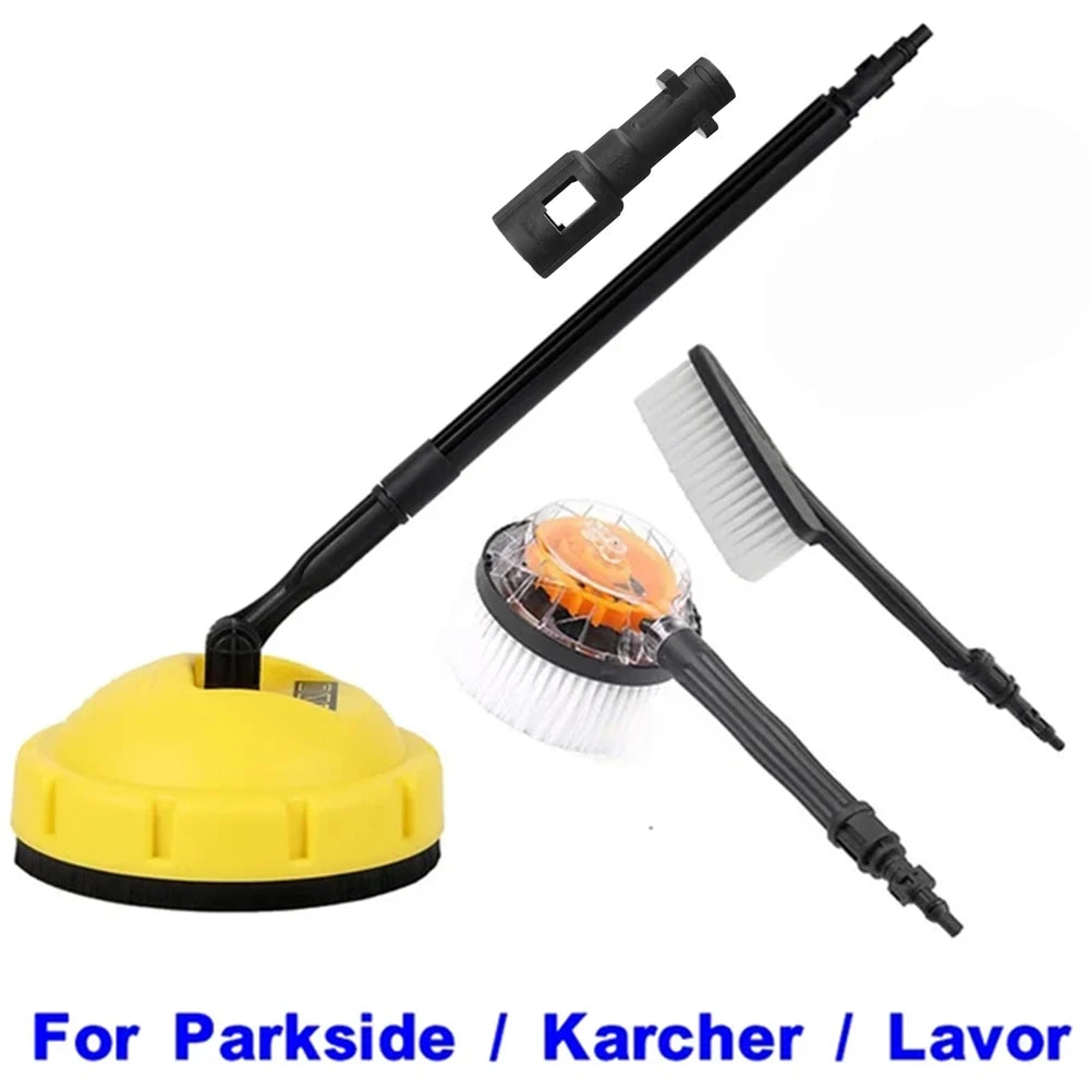 High Pressure Washer Rotary Brush Adapter For Karcher Parkside Lavor Cleaning Tornado Brush Multi-Surface Disc Brush