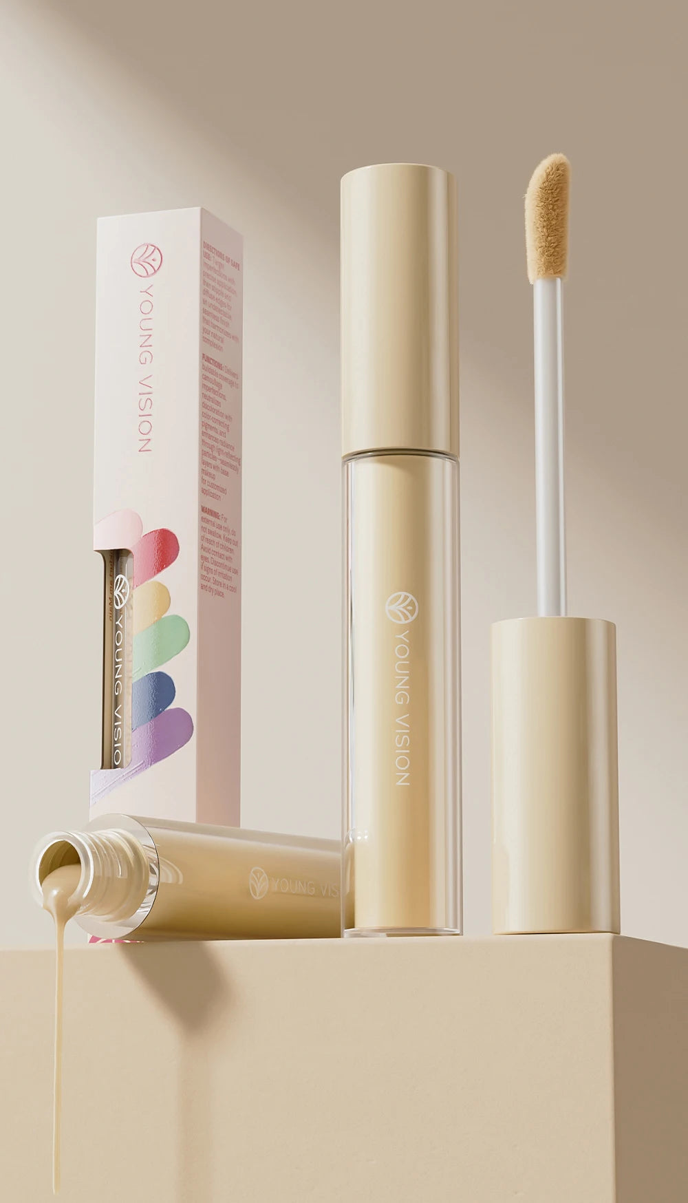 Yellow Orange Liquid Concealer Foundation Primer Base Facial Repair Dark Circles Corrector Skin Tone Purple Brighten Concealer