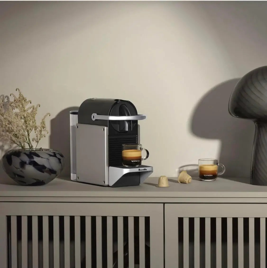 Breville-USA BEC420TTN1AUC1 Pixie Espresso Machine, Titan