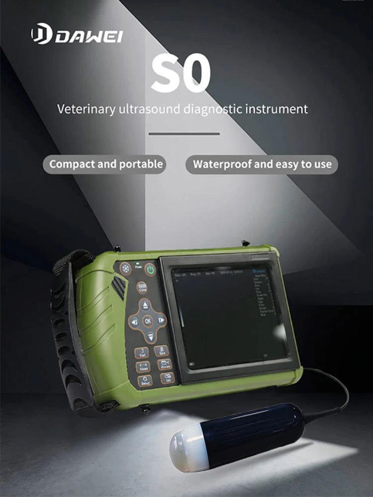 Portable Veterinary Ultrasound Scanner, Handheld Vet Pregnancy Machine for Pig Sheep Dog Cat, 3.5MHz Probe Waterproof